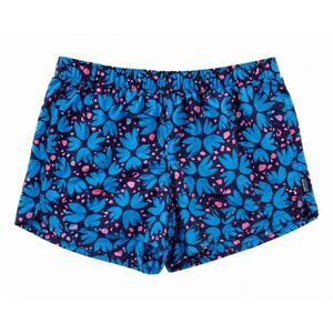 Patagonia Women’s Baggies Shorts Blue Floral Size M Elastic Waist Outdoor